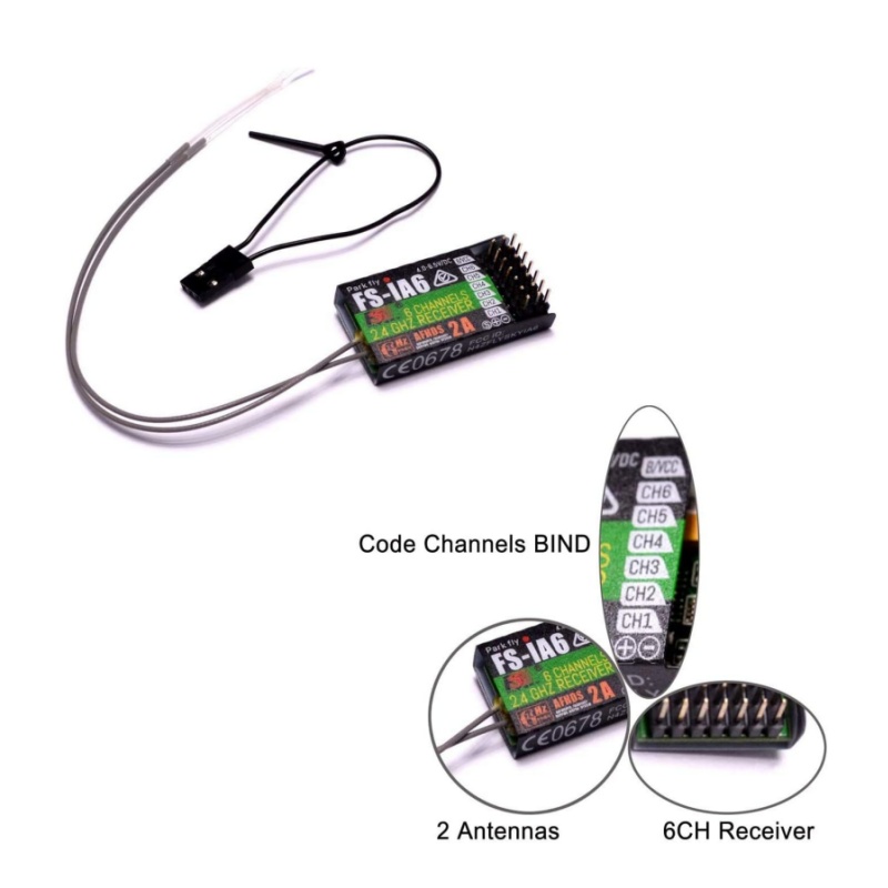 ฟลายสกาย FS-IA6 ตัวรับสัญญาณ 6 - Drone Battery Plate บทวิจารณ์และราคา